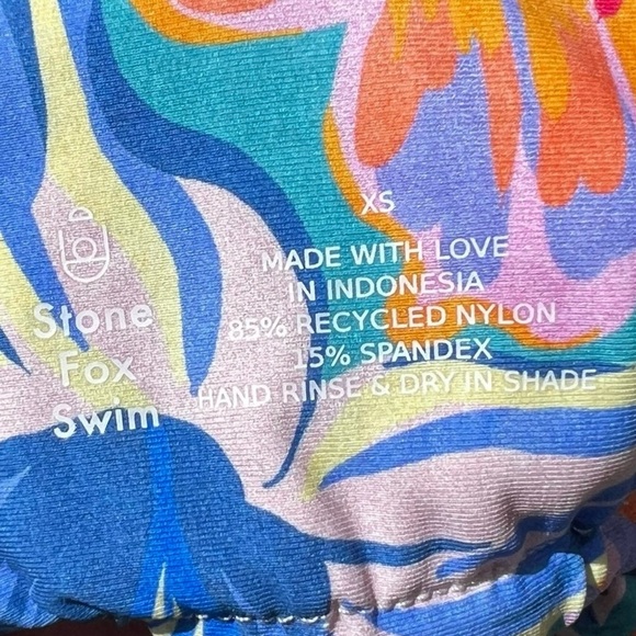 🌻NEW w.tags REVOLVE Stone Fox Swim Tropical Lily Rico Halter Top Size XS - Picture 6 of 8